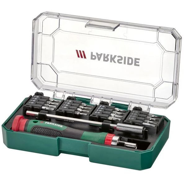 Набор инструментов PARKSIDE WWS-PSS18-H01 с магнитным удлинителем 18 предметов Black-Green (3_08512) 3_08512 фото