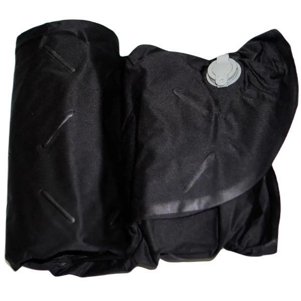 Надувной туристический матрас Sleeping Pad с подушкой и встроенным насосом 190х60см Black (3_04751) 3_04751 фото
