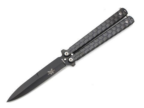 Нож-бабочка Benchmade F8038 с клипсой 22см Black (7_00551) 7_00551 фото