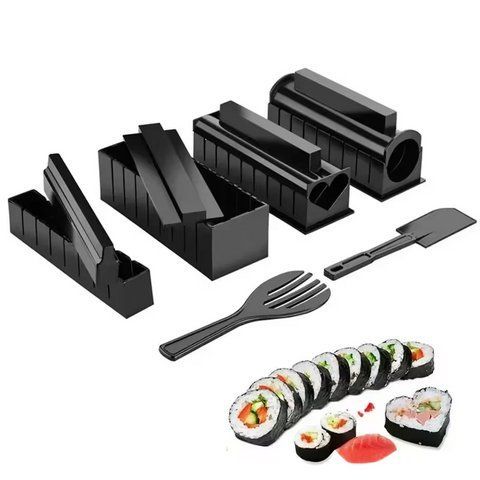 Набір для суші RIAS H01115 з формами для ролів 10 предметів Black (3_08595) 3_08595 фото