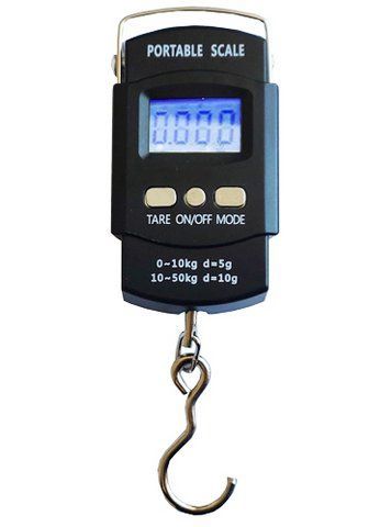 Ваги ручні електронні RIAS 649 з рулеткою 50 кг/10 г Black (7_03027) 7_03027 фото