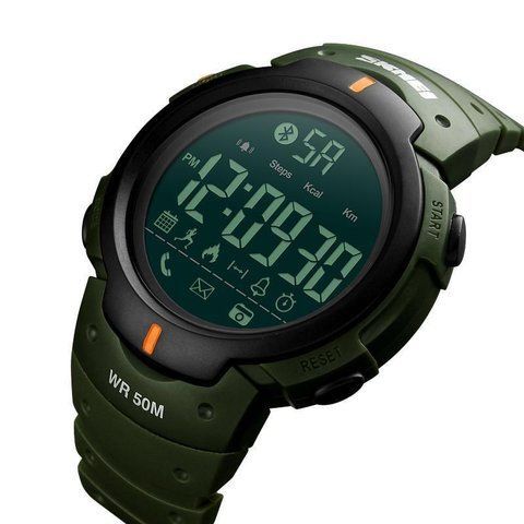 Умные смарт часы Skmei 1301AG Smart Watch 5 АТМ Army Green (7_02234) 7_02234 фото
