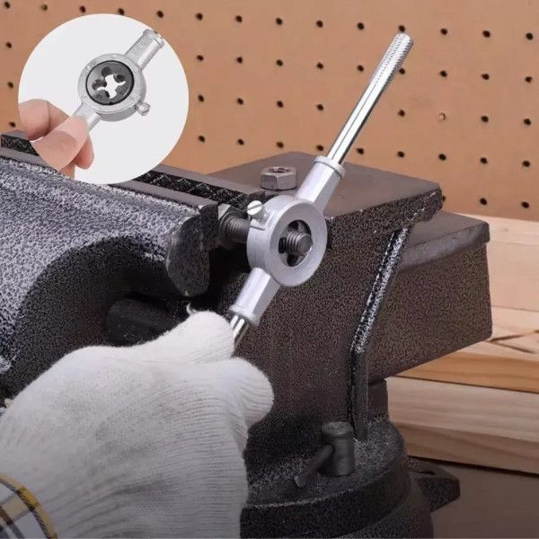 Набір інструментів Tap and Die Set M3-M12 для нарізання різьби 20 предметів (3_08395) 3_08395 фото