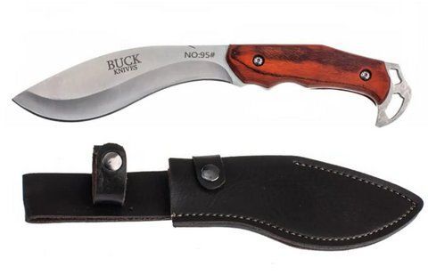 Мисливський ніж мачете Buck NO:95 з Чохлом 28см Brown (7_01858) 7_01858 фото