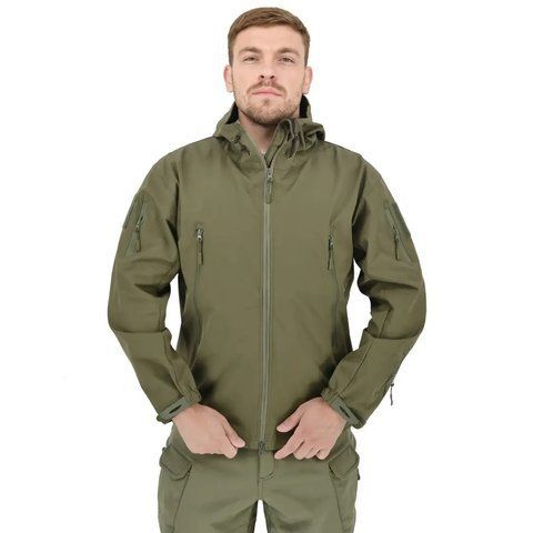 Чоловіча куртка тактична Warrior Wear JA-24 з капюшоном Оливка XXL (3_03709) 3_03709 фото