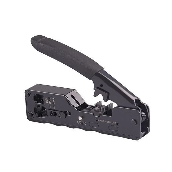 Клещи обжимные RIAS AM-718 для RJ45 RJ11 RJ12 и CAT8 CAT7 CAT6A CAT6 CAT5e 135 мм (3_07950) 3_07950 фото