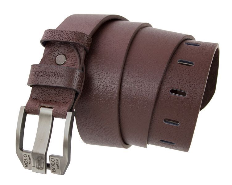 Мужской ремень Bolo Bekele B-02 эко-кожа 125 см Brown (3_05467) 3_05467 фото