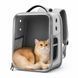 Рюкзак-переноска для тварин CosmoPet CP-67 з прозорою стінкою 40x31x23 см Grey (3_08787) 3_08787 фото 1