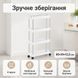 Етажерка підлогова RIAS XYX-2020A на колесах 4 яруси 80&times;39&times;12.5 см White (3_08254) 3_08254 фото 3