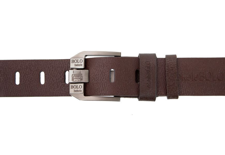 Мужской ремень Bolo Bekele B-02 эко-кожа 125 см Brown (3_05467) 3_05467 фото