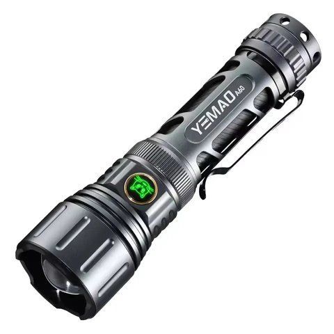 Фонарь ручной YEMAO YM-А60 1200LM TG LED Zoom аккумуляторный 1x18650 Type-C Grey (7_02897) 7_02897 фото