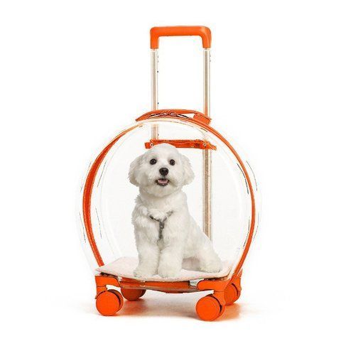 Сумка-візок для перенесення домашніх тварин CosmoPet CP-302 з телескопічною ручкою 47х42х24см Orange 3_06585 фото