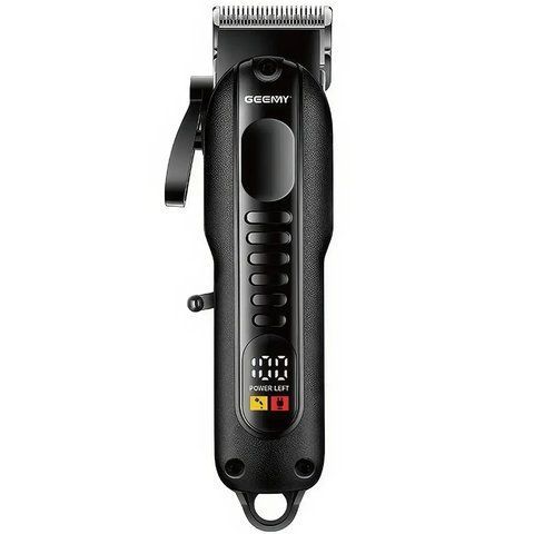 Машинка для стрижки волос Geemy GM-8040 LED-дисплей аккумуляторная 4 насадки Black (3_05685) 3_05685 фото