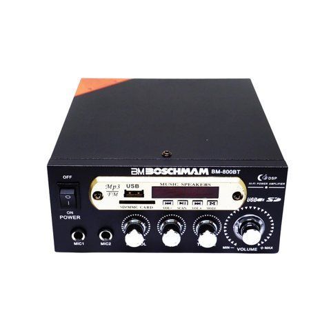Підсилювач звуку Boschmam BM Audio BM-800BT Bluetooth+FM+USB Караоке 2-канальний 2x300W (4_00496) 4_00496 фото
