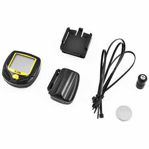 Велокомп'ютер SunDing SD-548C бездротовий 14 функцій LCD дисплей Black (7_03091) 7_03091 фото