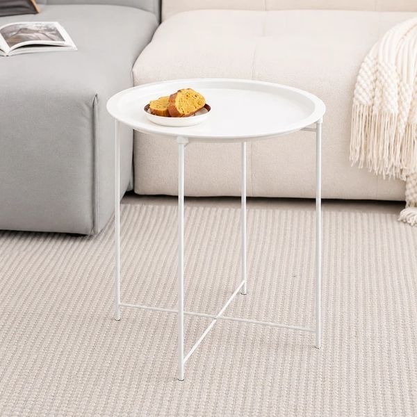 Журнальний столик RIAS Modern Table металевий 47x47x50 см White (3_08770) 3_08770 фото