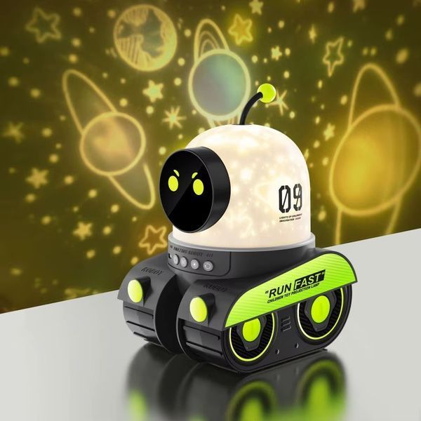 Ночник-проектор Run Fast WH-E03 со сменными слайдами Bluetooth Black-Green (3_06007) 3_06007 фото