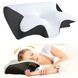 Эргономичная подушка для сна RIAS CPB-butterfly с поддержкой шеи 62x37x12 см White-Black (3_08615) 3_08615 фото 2