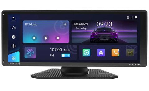 Універсальний головний пристрій RIAS 901W 10.26" HD IPS сенсорний екран Apple CarPlay та Android Auto Black 3_05381 фото