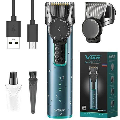 Машинка для стрижки волос VGR V-973 аккумуляторная IPX5 5W Green (3_06253) 3_06253 фото