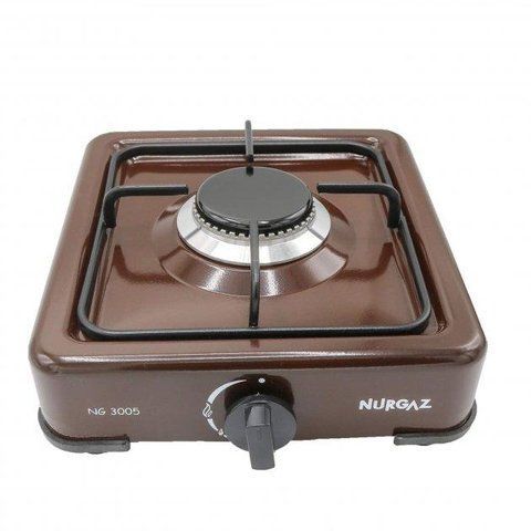 Газова плита настільна NURGAZ NG-3005 1 конфорка 1700W Brown (3_05957) 3_05957 фото