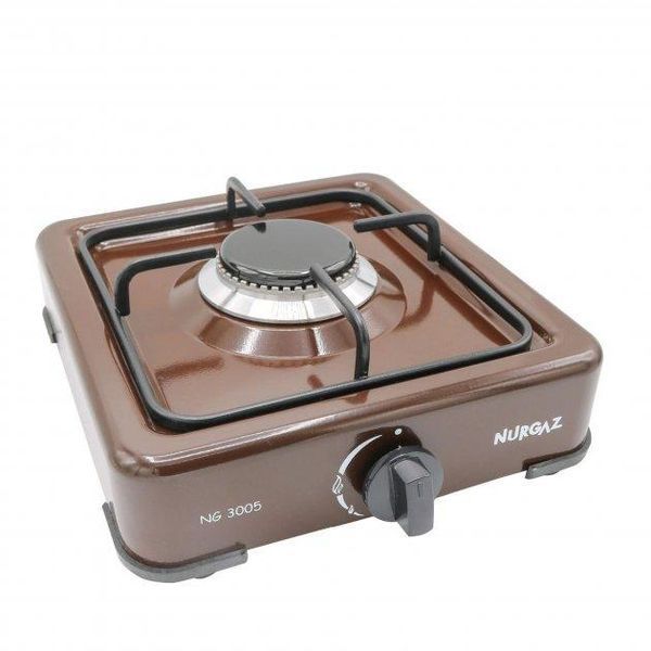 Газовая плита настольная NURGAZ NG-3005 1 конфорка 1700W Brown (3_05957) 3_05957 фото