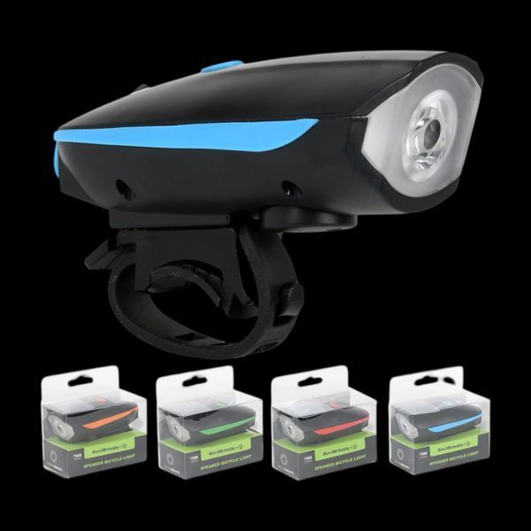 Велофара с велозвонком FY-056 WD488 LED USB 10x5 см Black (7_03092) 7_03092 фото
