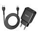 Сетевоe зарядное устройство Hoco N5 QC3.0 20W USB+Type-C с кабелем Type-C Black (7_02677) 7_02677 фото 1