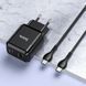 Сетевоe зарядное устройство Hoco N5 QC3.0 20W USB+Type-C с кабелем Type-C Black (7_02677) 7_02677 фото 3