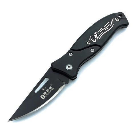 Маленький розкладний ніж Bosidun 970 15см Black Блістер (7_00353) 7_00353 фото
