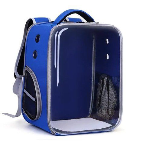 Рюкзак-переноска для тварин CosmoPet CP-67 з прозорою стінкою 40х31х23 см Dark Blue (3_08210) 3_08210 фото