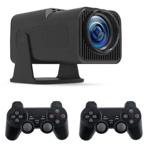 Проектор мультимедийный RIAS HY320 Max LED 4K WiFi Bluetooth HDMI Android 13 с 2 джойстиками Black (3_06152) 3_06152 фото