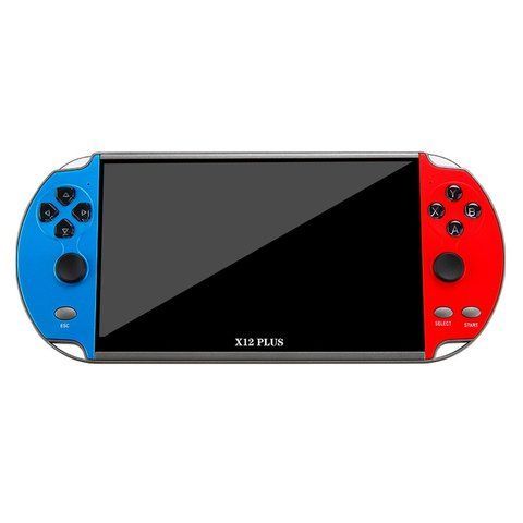 Игровая приставка консоль RIAS X12 Plus 7" 16GB MP5 1000 игр Red-Blue (3_03393) 3_03393 фото