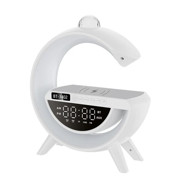 Настольная смарт лампа G-Smart Light BT3402 RGB с беспроводной зарядкой и Bluetooth колонкой 15W White 3_04976 фото