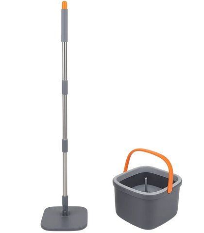 Комплект швабра и ведро RIAS Clean Living Unlimited Control с бесконтактным отжимом 21&times;21 см Grey (3_08668) 3_08668 фото