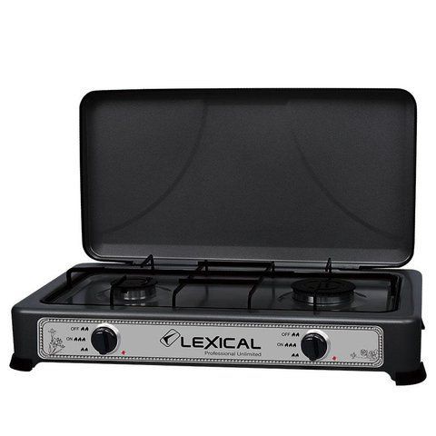 Газова плита настільна Lexical LGS-2812-2 на 2 конфорки Black (2_009473) 2_009473 фото