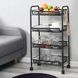 Стеллаж этажерка RIAS Four Layer Shelf на колесах 76x37x22 см Black (3_08400) 3_08400 фото 7