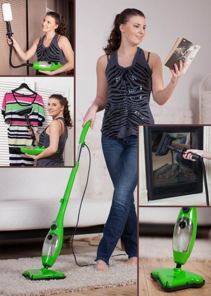 Швабра паровая-пароочиститель Steam Master H2O Mop X5 Green (4_34361694) 4_34361694 фото