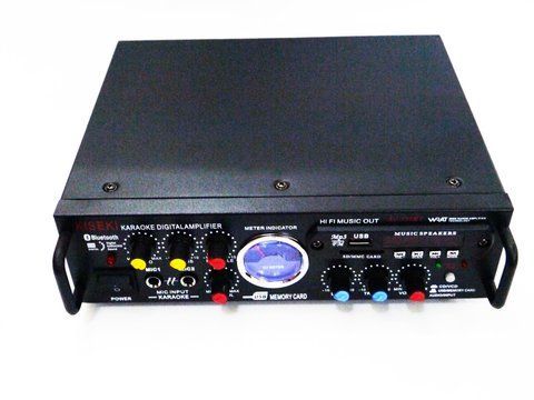 Підсилювач звуку Kiseki AV-339B USB FM MP3 караоке Bluetooth Black (4_00046) 4_00046 фото