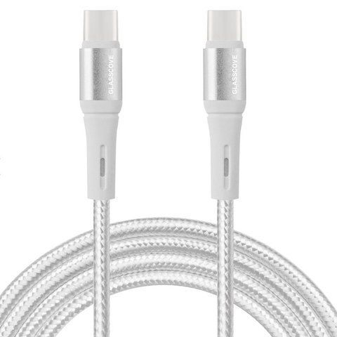 Кабель синхронизации Glasscove Braid CB-CC160WH Type-C - Type-C 60W 1 м White (3_03225) 3_03225 фото
