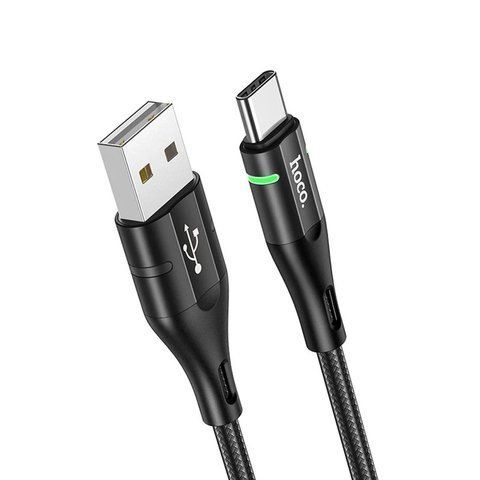 Кабель синхронизации Hoco U93 Shadow USB - Type-C 3A 1.2 м Black (3_02618) 3_02618 фото
