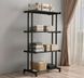 Етажерка металева RIAS Clothes Drying Rack 8041 на коліщатках 4 яруси 155x80x40 см Black (3_08401) 3_08401 фото 5