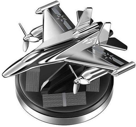 Автомобильный ароматизатор RIAS "Самолет" на солнечной панели с флаконом масла Silver (3_06933) 3_06933 фото