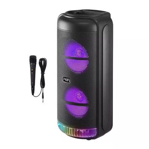 Портативная Bluetooth колонка TMG RX-8228 8" RGB чемодан с караоке 2400 mAh 20W Black (3_05073) 3_05073 фото