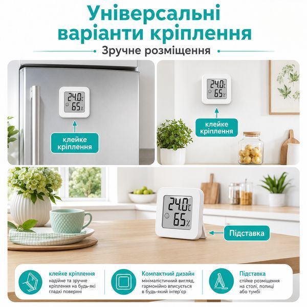 Термометр-гігрометр цифровий RIAS ST-17 з LCD-дисплеєм White (3_08520) 3_08520 фото