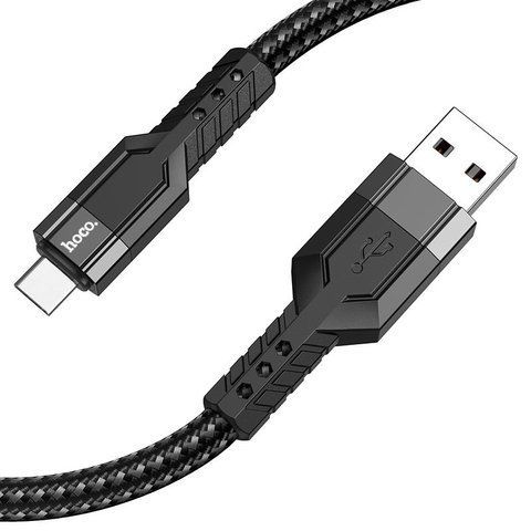 Кабель синхронизации Hoco U110 USB - Type-C 3A 1.2 м Black (3_02620) 3_02620 фото