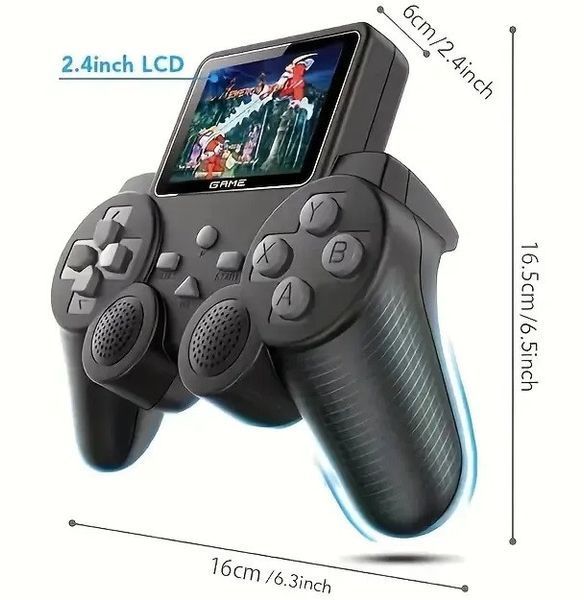 Ігрова приставка консоль у вигляді геймпада RIAS S10 2.4" LCD 520 ігор Black (3_04523) 3_04523 фото