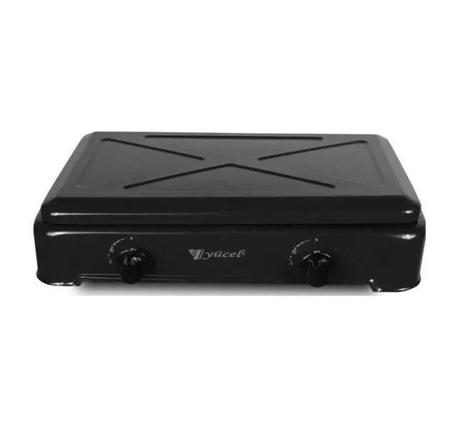 Газовая плита настольная Yucell O-200-LPG 2 конфорки 2700W Black (3_05962) 3_05962 фото