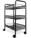 Стелаж етажерка на колесах RIAS Three Layer Shelf 3 яруси 63.5x43.5x25 см Black (3_08403) 3_08403 фото 4