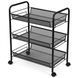 Стелаж етажерка на колесах RIAS Three Layer Shelf 3 яруси 63.5x43.5x25 см Black (3_08403) 3_08403 фото 1